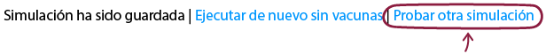 Enlaces con el texto "Probar otra simulación" encerrado en un círculo