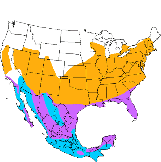 bird range map