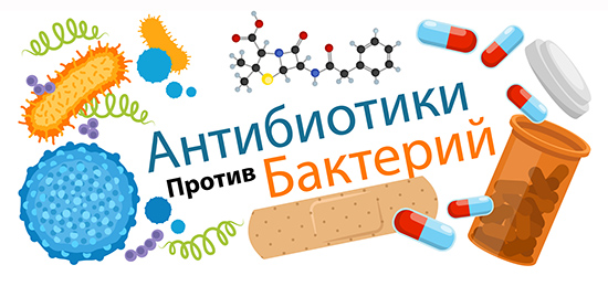 Antibiotics vs bacteria in Russian