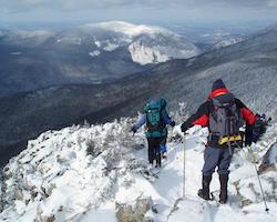 Hikers in the snow