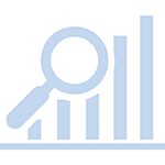 Analyze graphic of magnifying glass and chart