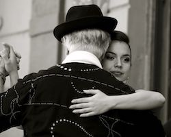 Two tango dancers