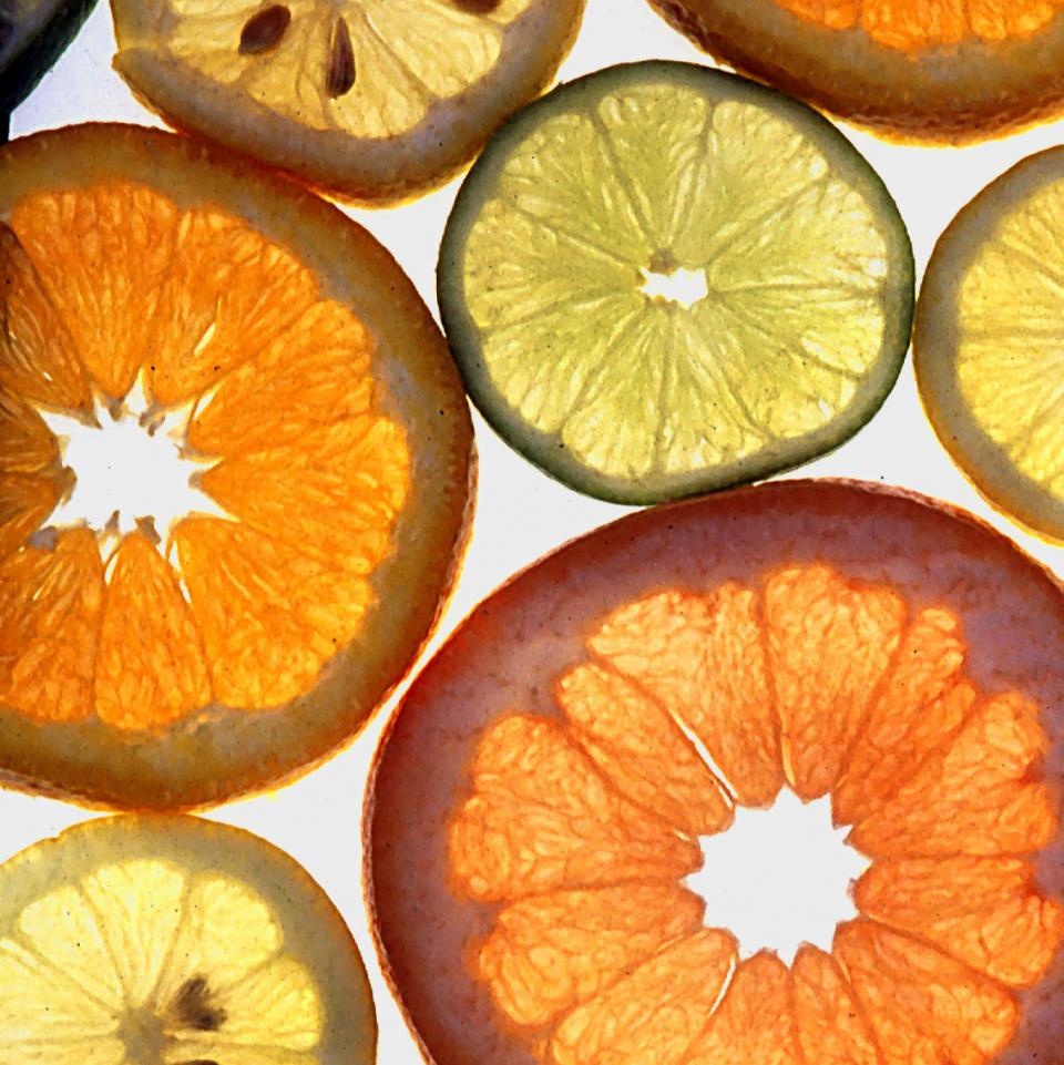 Sliced citrus fruits, image links to Top Questions page