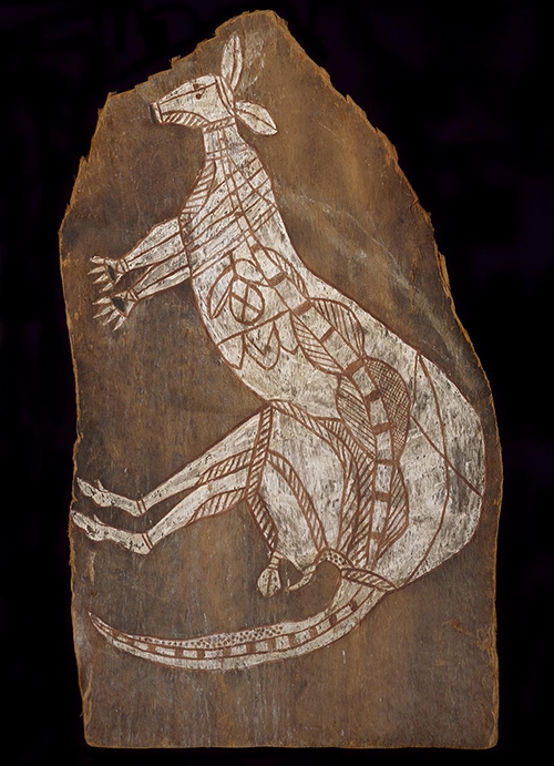 Aboriginal kangaroo painting