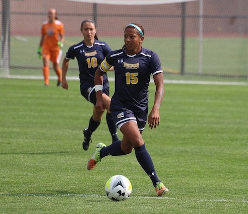 women playing soccer