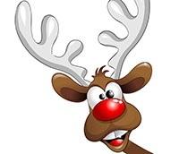 Illustration of Rudolph the red-nosed reindeer